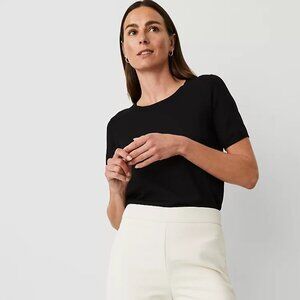 Ann Taylor Easy Sweater Tee - Black - Size S - NWT
